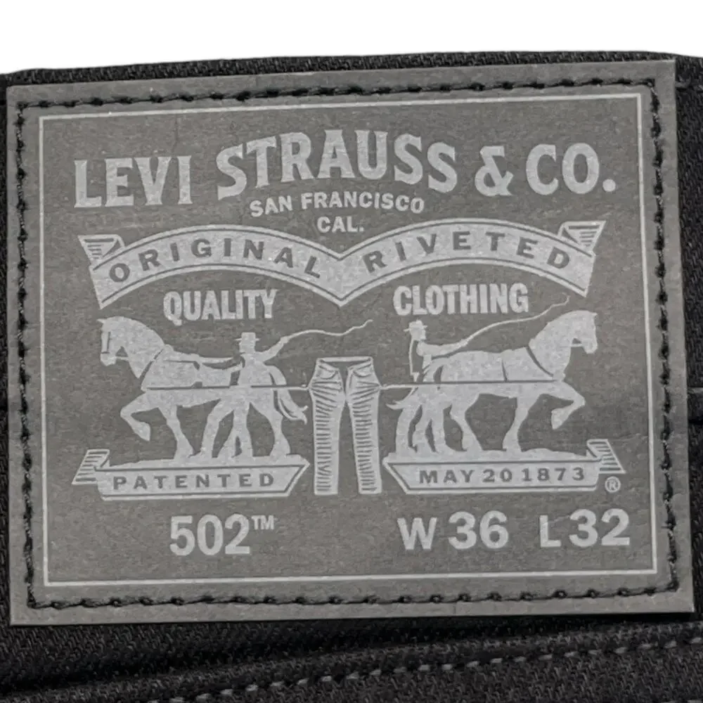 Levi’s 502 Taper Stretch Jeans Black Men’s 36x32 NWT